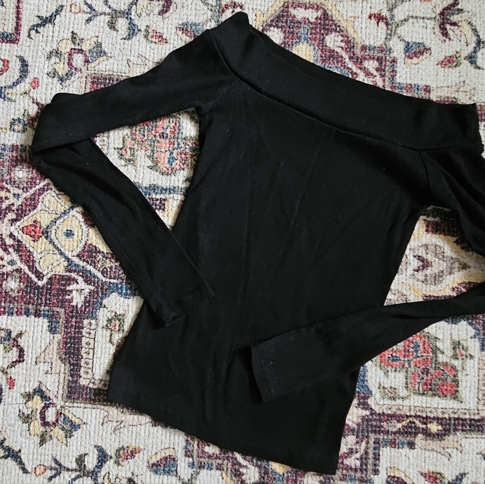 NWOT Black Boat Neck XS